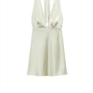 Stylish Cream Halter Dress